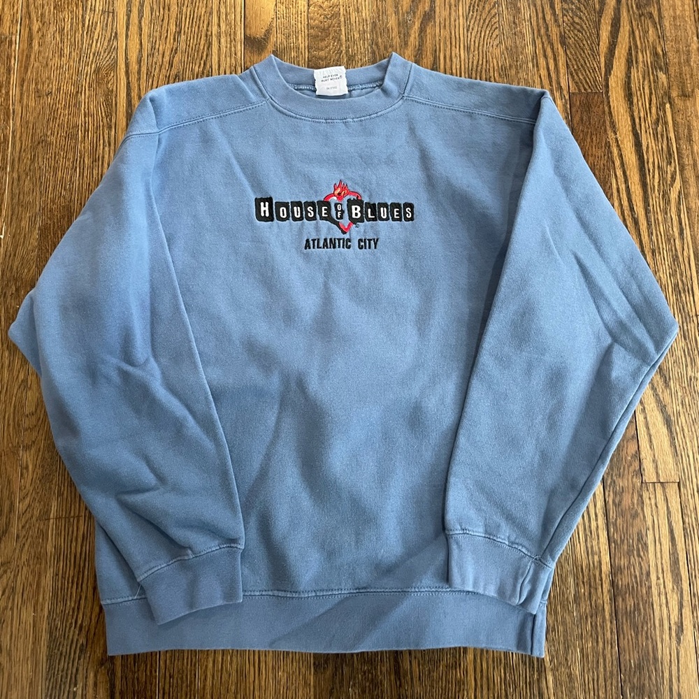 Vintage House of Blues Atlantic City Pullover Crewneck Sweatshirt